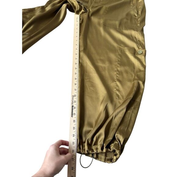 NEW Gap Satin Cargo Jogger Pants Olive Green XL - Picture 7 of 9